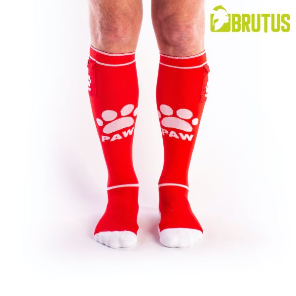Brutus Puppy Party Socks mit Taschen Rot/Weiß
