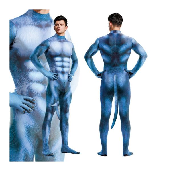 Animalorny Cosplay Hund blau Overall unisex