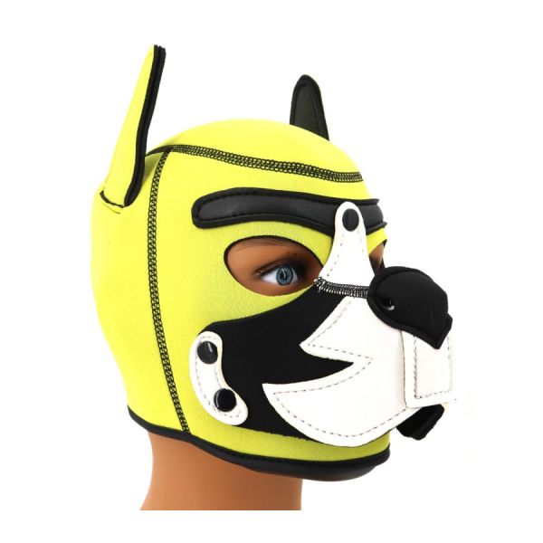 Kinky Puppy Fox Puppy Fuchswelpe Maske weiß-gelb