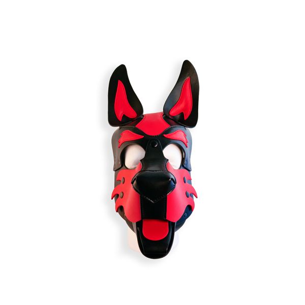 Brutus Vegan Puppy Maske schwarz-rot