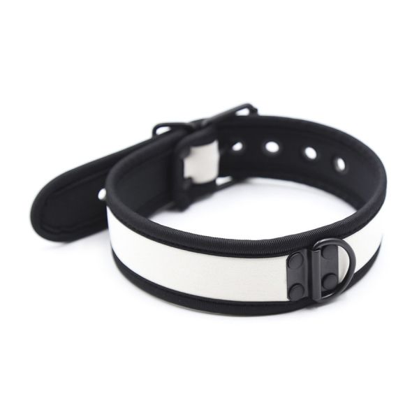 Kinky Puppy weißes Neopren-Halsband